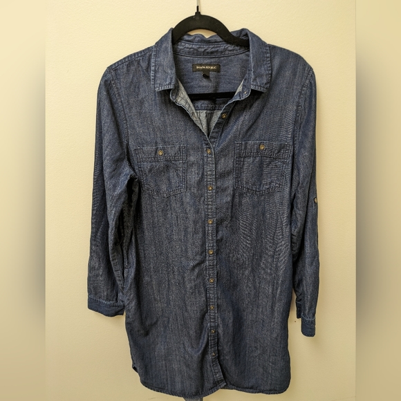 Banana Republic lightweight denim shirt dress. Women's size 12 - Picture 1 of 4